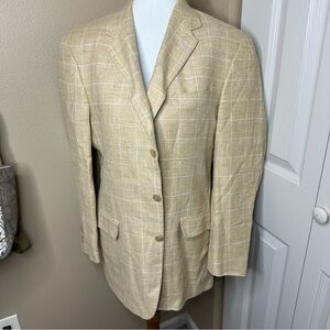 Vintage Tommy Hilfiger Light Tan Checkered Blazer